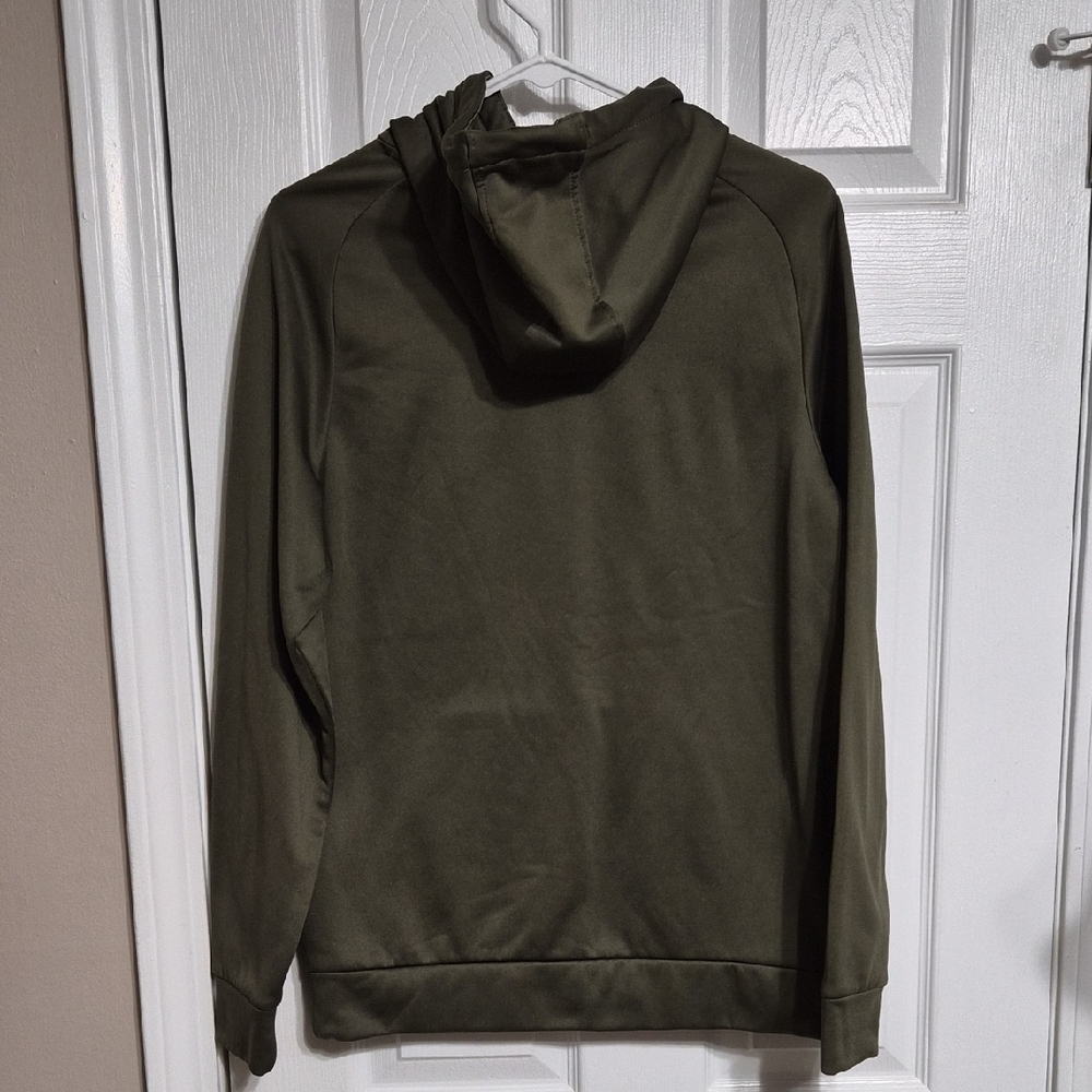 Under Armour Men's Olive Green With Lime Green Logo Hoodie Size Small - Picture 7 of 9